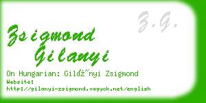 zsigmond gilanyi business card